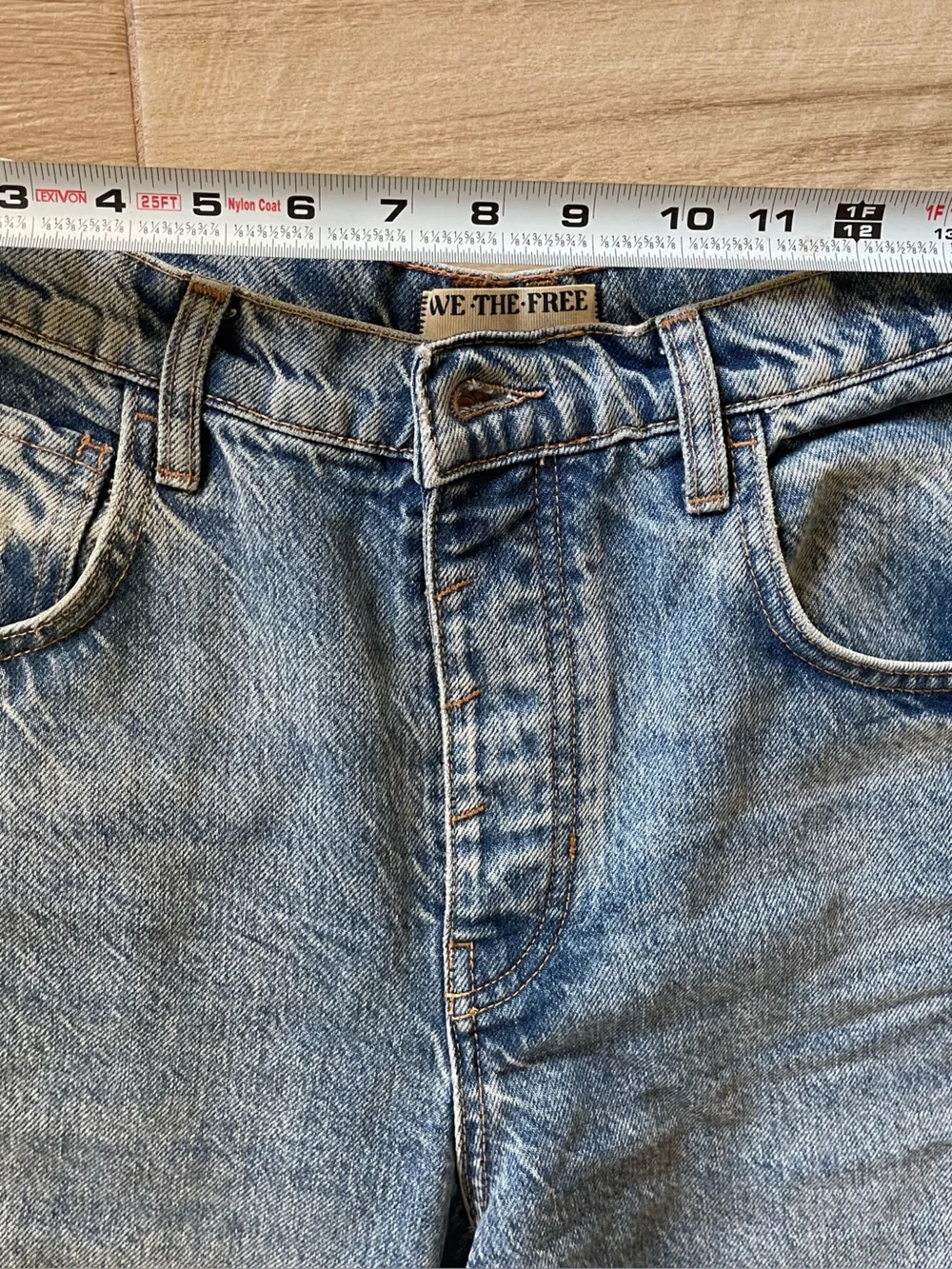 Free People Light Denim Relaxed Barrel Wide-Leg Crop Jeans Size 28